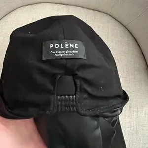 Polene | Accessories | Polne Leather Cap In Black | Poshmark display picture 3